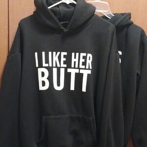 His And Hers 2 Black Hoodies